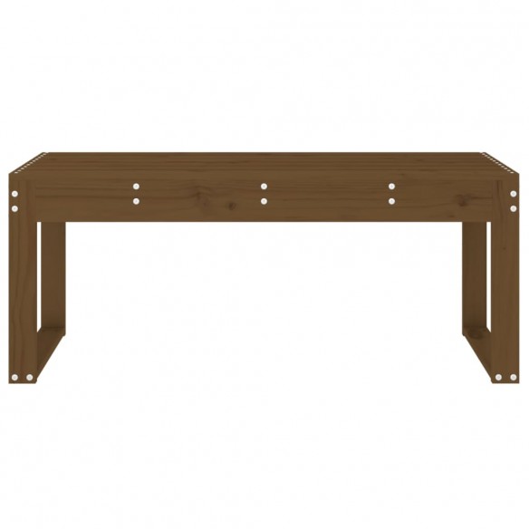 Banc de jardin marron miel 110x38x45 cm bois de pin massif