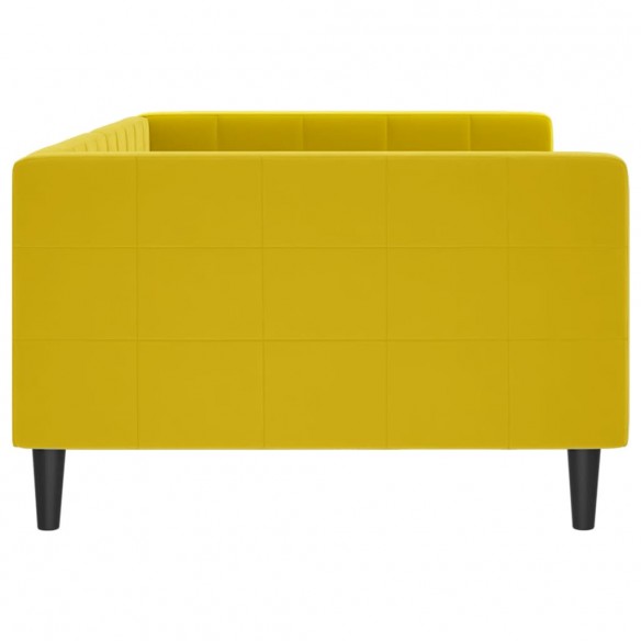 Lit de repos jaune 100x200 cm velours