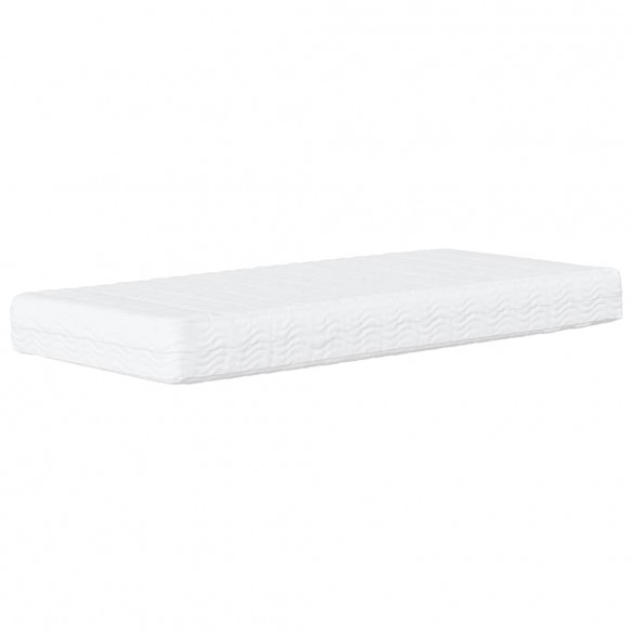 Lit de jour avec matelas gris clair 90x200 cm tissu