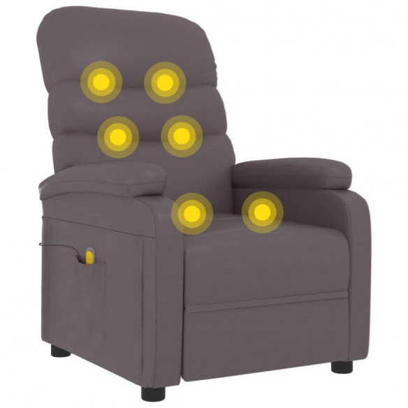 Fauteuil de massage Gris Similicuir