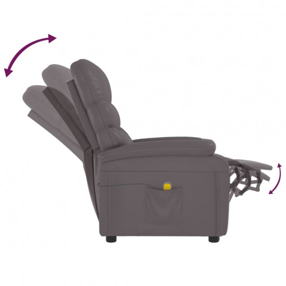 Fauteuil de massage Gris Similicuir