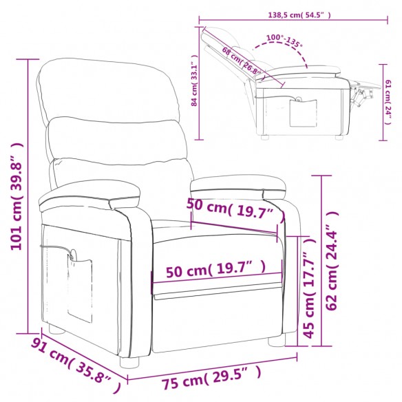 Fauteuil de massage Gris Similicuir