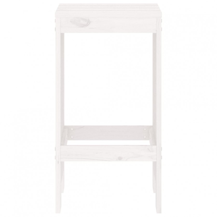 Tabourets de bar 2 pcs blanc 40x36x75 cm bois massif de pin