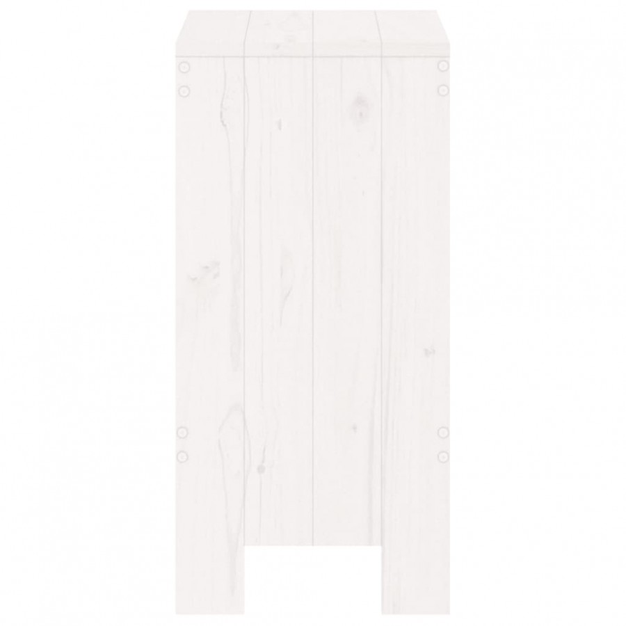 Tabourets de bar 2 pcs blanc 40x36x75 cm bois massif de pin