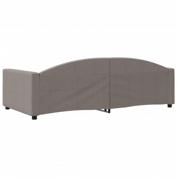 Lit de repos taupe 100x200 cm tissu