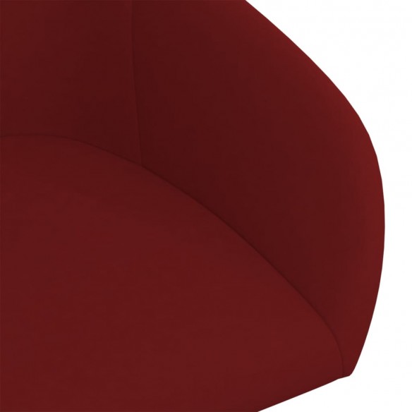 Chaises à manger pivotantes lot de 2 rouge bordeaux velours