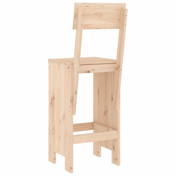 Tabourets de bar 2 pcs 40x48,5x115,5 cm bois massif de pin