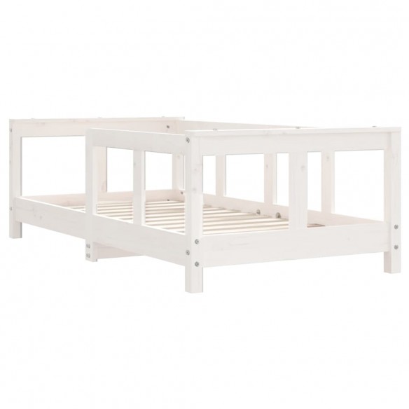 Cadre de lit pour enfant blanc 70x140 cm bois de pin massif