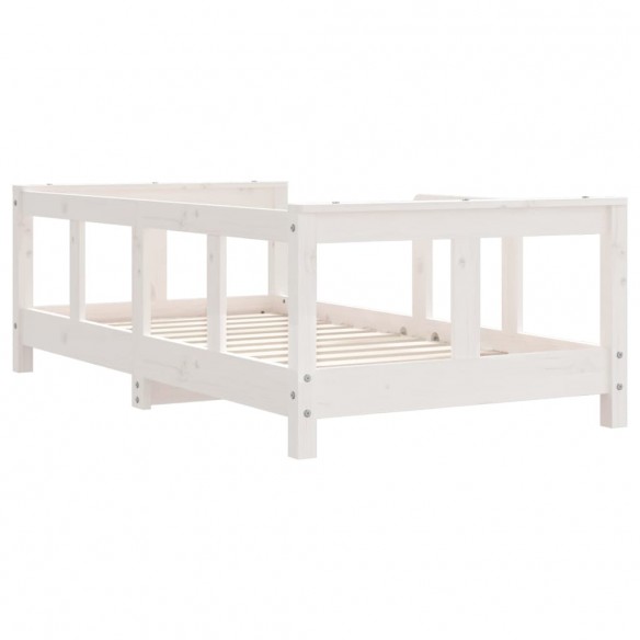 Cadre de lit pour enfant blanc 70x140 cm bois de pin massif