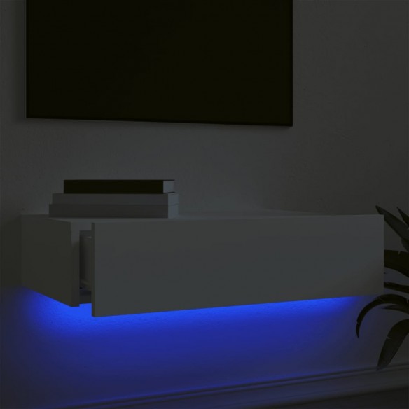 Meuble TV avec éclairage LED blanc 60x35x15,5 cm