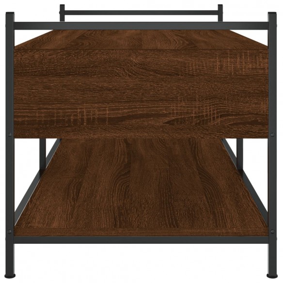 Table basse chêne marron 99x50x50 cm bois d'ingénierie