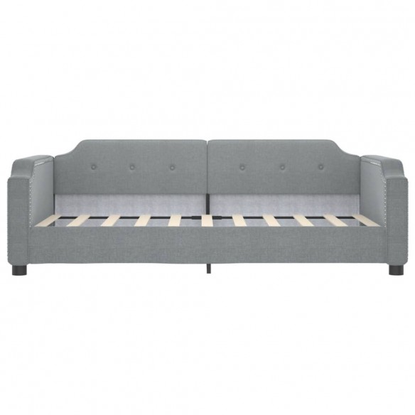 Lit de repos gris clair 80x200 cm tissu