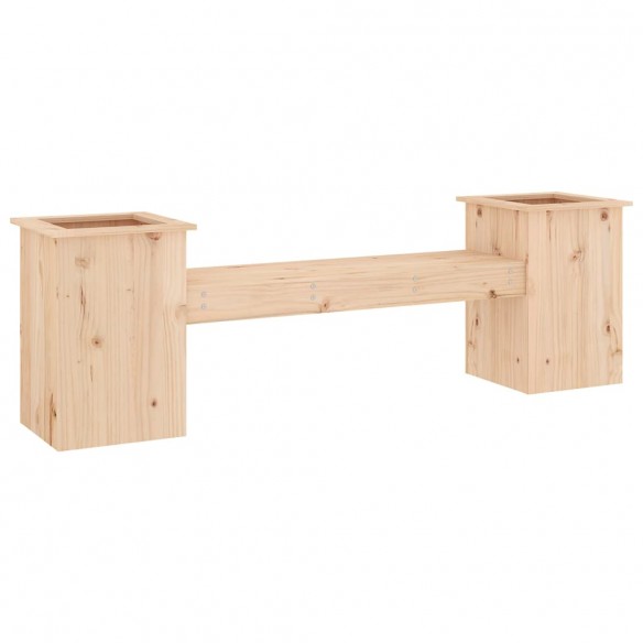 Banc avec jardinières 184,5x39,5x56,5 cm bois massif de pin