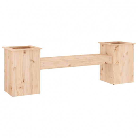 Banc avec jardinières 184,5x39,5x56,5 cm bois massif de pin