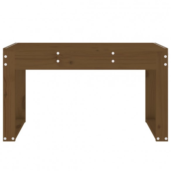 Banc de jardin marron miel 80x38x45 cm bois de pin massif