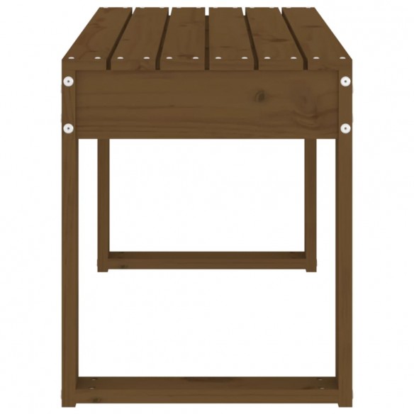 Banc de jardin marron miel 80x38x45 cm bois de pin massif