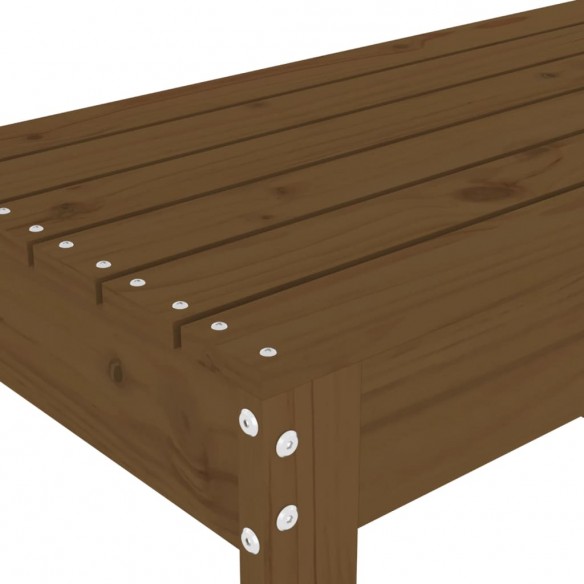 Banc de jardin marron miel 80x38x45 cm bois de pin massif