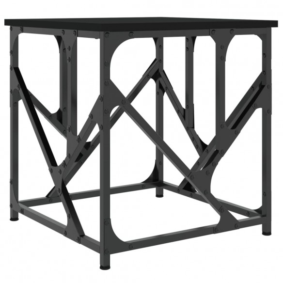 Table basse noir 45x45x47,5 cm bois d'ingénierie