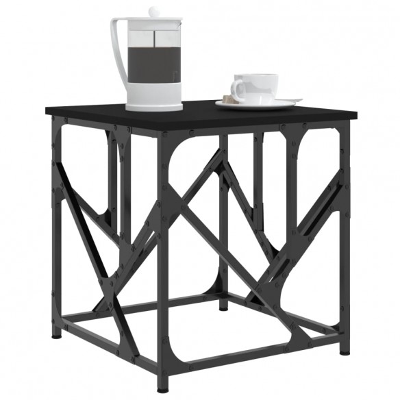 Table basse noir 45x45x47,5 cm bois d'ingénierie
