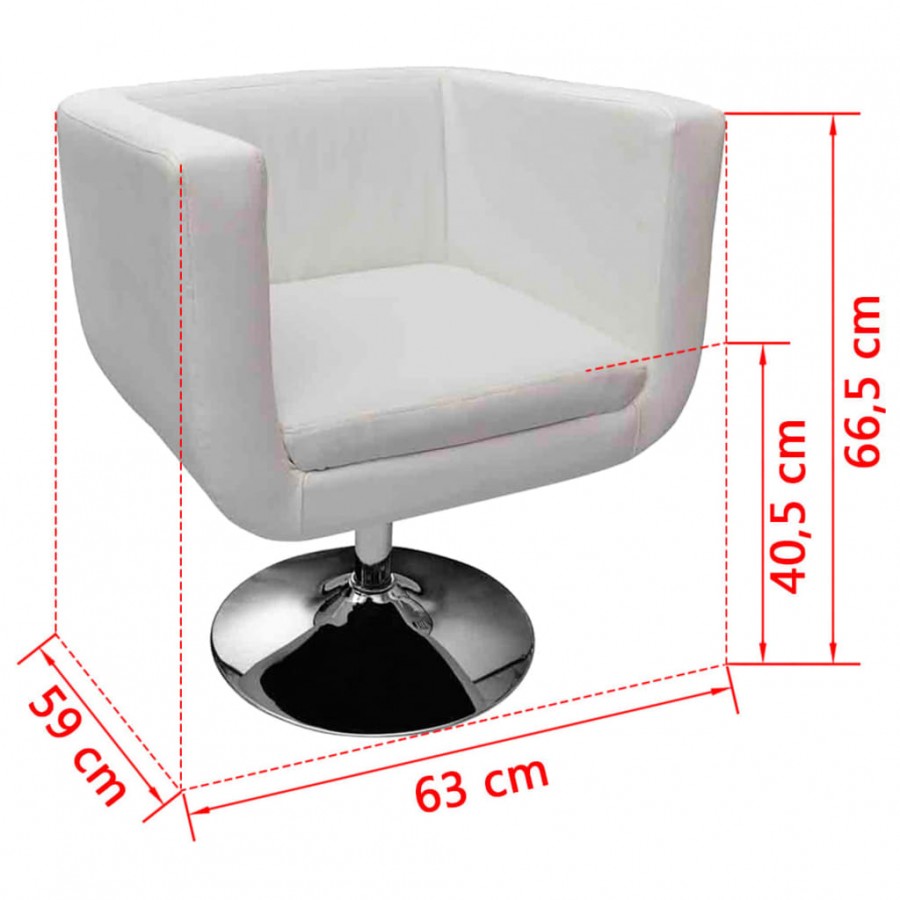 Tabouret de bar Blanc Similicuir Tabouret de bar Blanc Similicuir