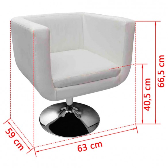 Tabouret de bar Blanc Similicuir