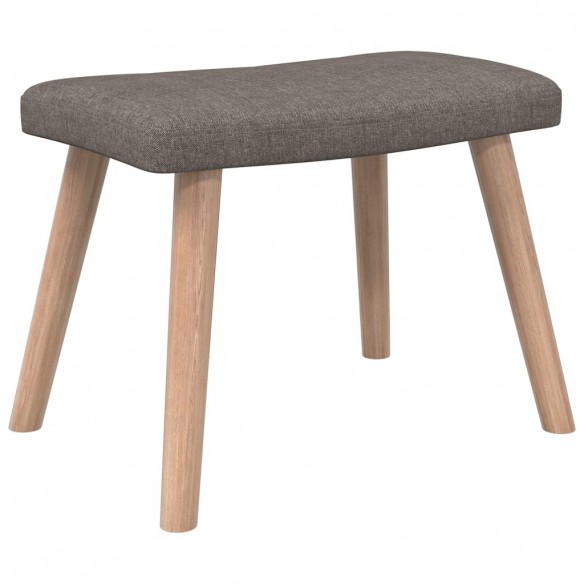 Chaise de relaxation avec tabouret Taupe Tissu