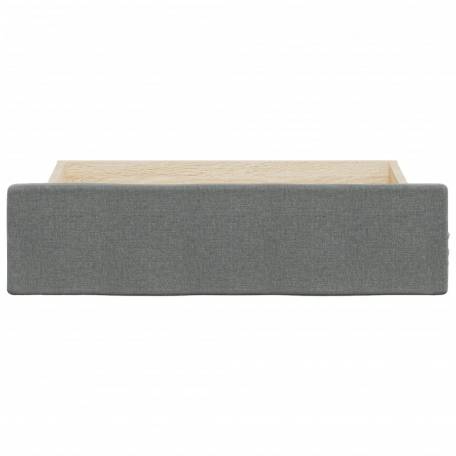 Tiroirs de lit 2 pcs gris foncé bois d'ingénierie et tissu Tiroirs de lit 2 pcs gris foncé bois d'ingénierie et tissu