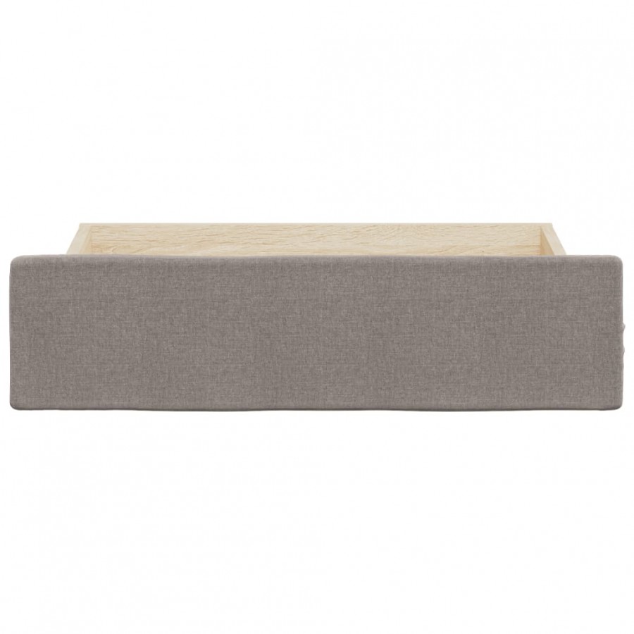 Tiroirs de lit 2 pcs taupe bois d'ingénierie et tissu Tiroirs de lit 2 pcs taupe bois d'ingénierie et tissu