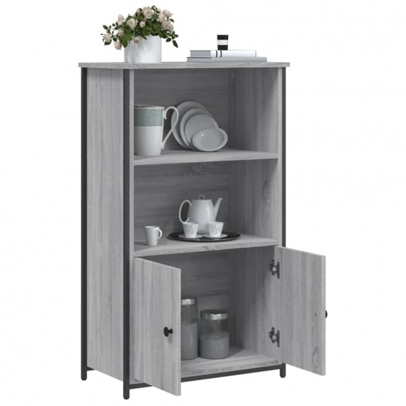 Buffet haut sonoma gris 62x32x103,5 cm bois d'ingénierie