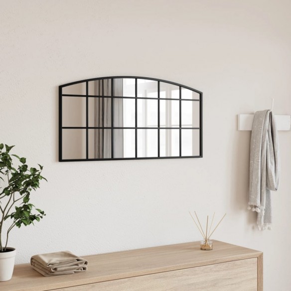 Miroir mural noir 80x40 cm arche fer