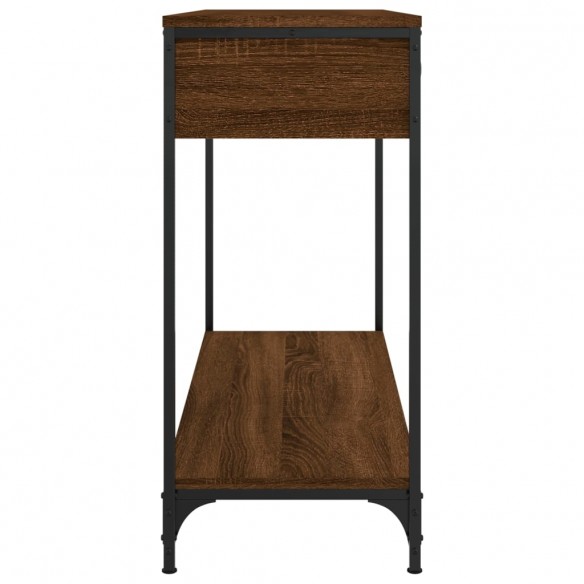 Table console chêne marron 100x34,5x75 cm bois d'ingénierie