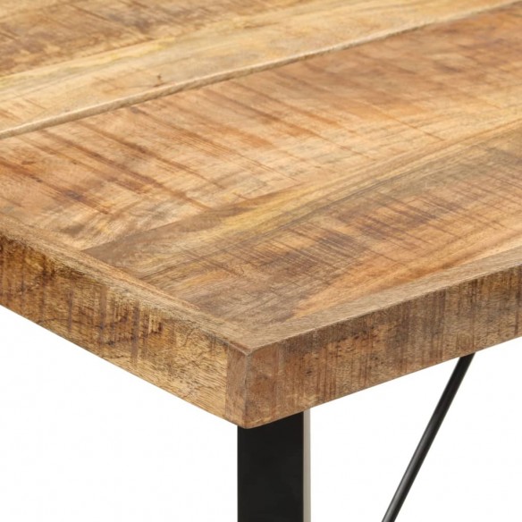 Table de bar 150x70x107 cm bois massif de manguier et fer