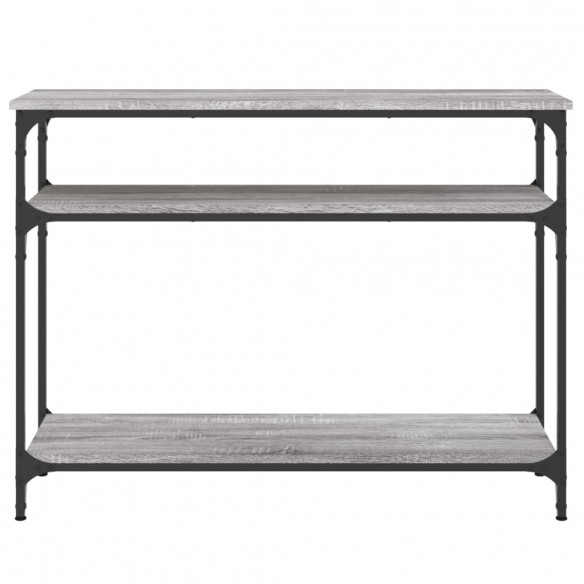 Table console sonoma gris 100x29x75 cm bois d'ingénierie