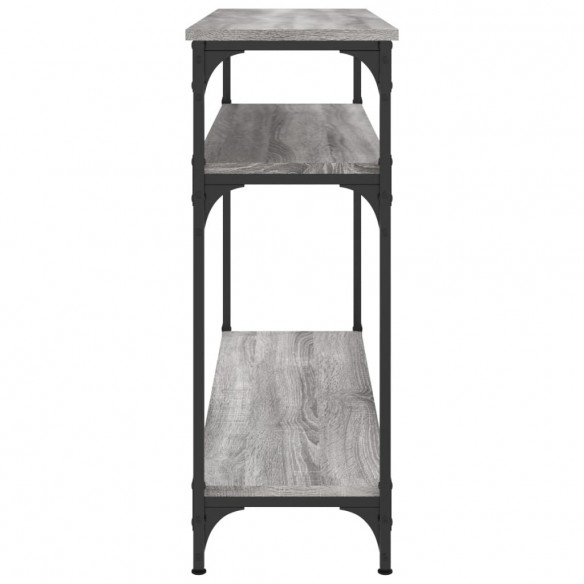 Table console sonoma gris 100x29x75 cm bois d'ingénierie