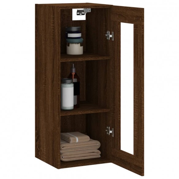 Armoire murale chêne marron 34,5x34x90 cm