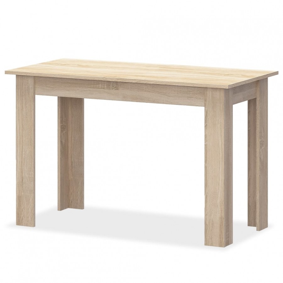 Table de salle à manger et bancs 3 pcs Aggloméré Chêne