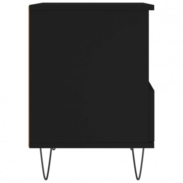 Tables de chevet 2 pcs noir 40x35x50 cm bois d’ingénierie