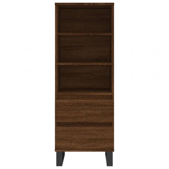 Buffet haut Chêne marron 40x36x110 cm Bois d'ingénierie