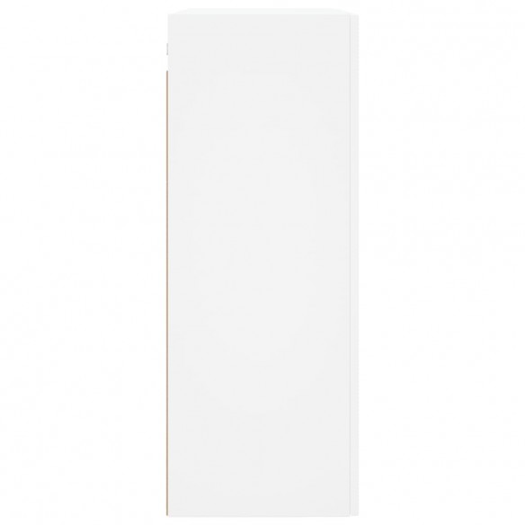 Armoires murales 2 pcs blanc bois d'ingénierie