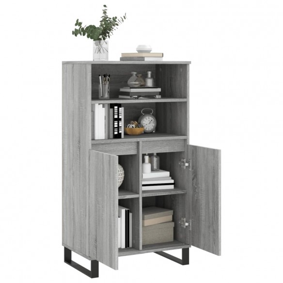 Buffet haut Sonoma gris 60x36x110 cm Bois d'ingénierie