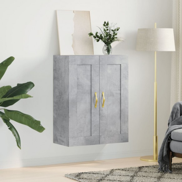 Armoire murale gris béton 69,5x34x90 cm bois d'ingénierie