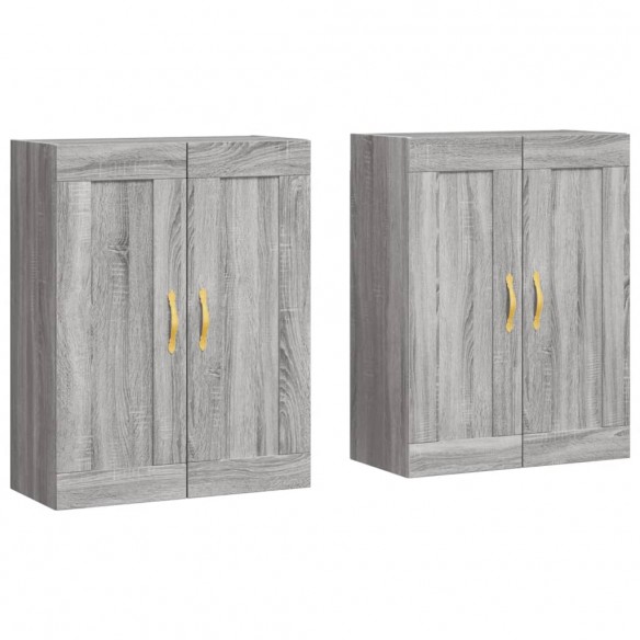 Armoires murales 2 pcs sonoma gris bois d'ingénierie