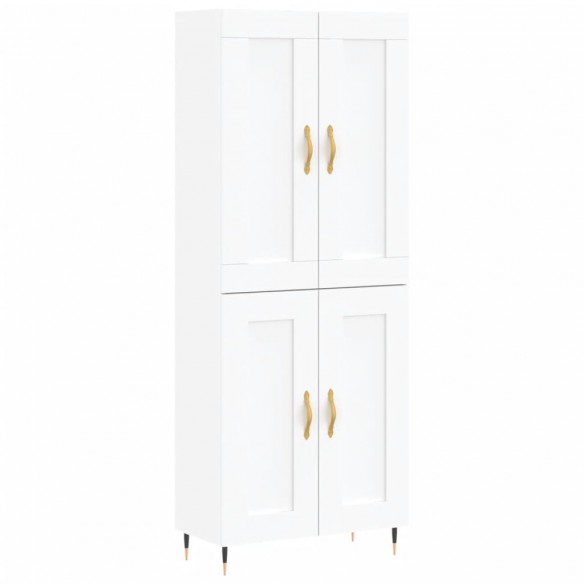 Buffet haut Blanc 69,5x34x180 cm Bois d'ingénierie