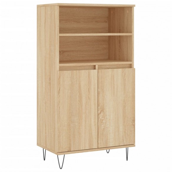 Buffet haut Chêne sonoma 60x36x110 cm Bois d'ingénierie