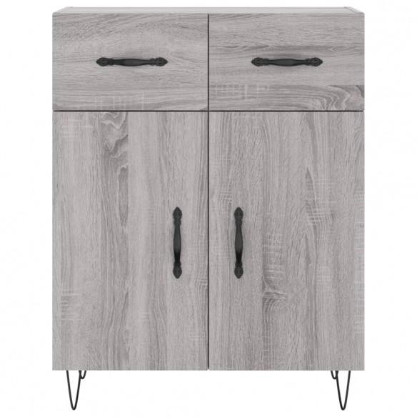 Buffet haut Sonoma gris 69,5x34x180 cm Bois d'ingénierie