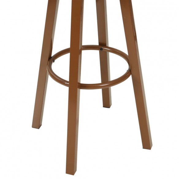 Chaises de bar lot de 2 marron similicuir