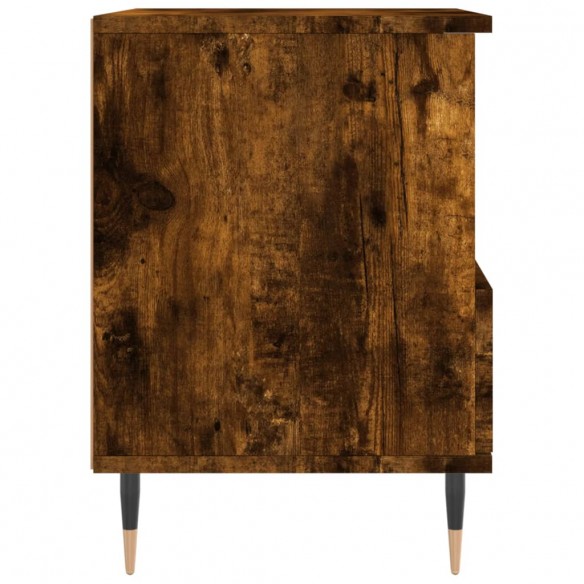 Table de chevet chêne fumé 40x35x50 cm bois d’ingénierie