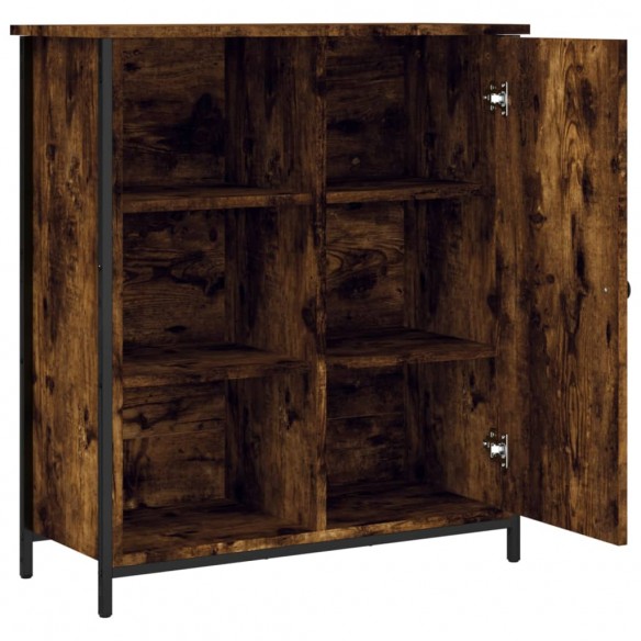 Buffet chêne fumé 70x30x80 cm bois d'ingénierie