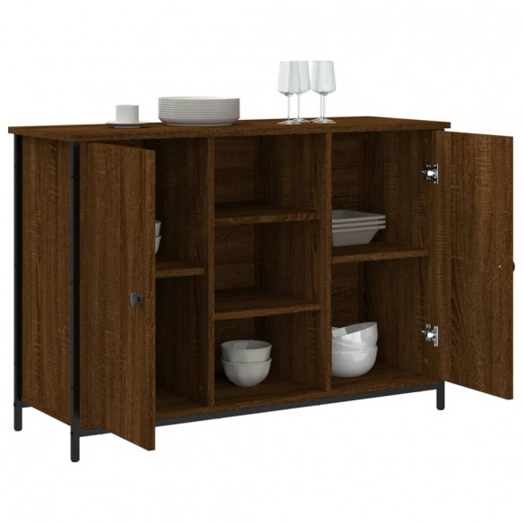 Buffet chêne marron 100x35x70 cm bois d'ingénierie