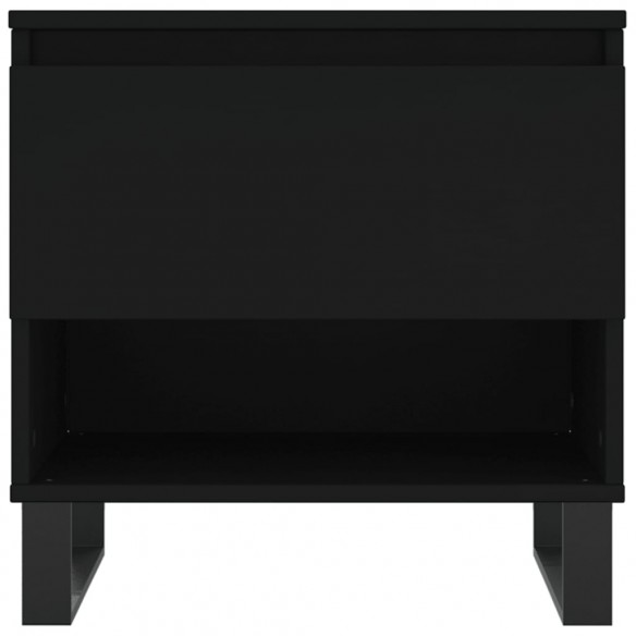 Tables basses 2 pcs noir 50x46x50 cm bois d'ingénierie